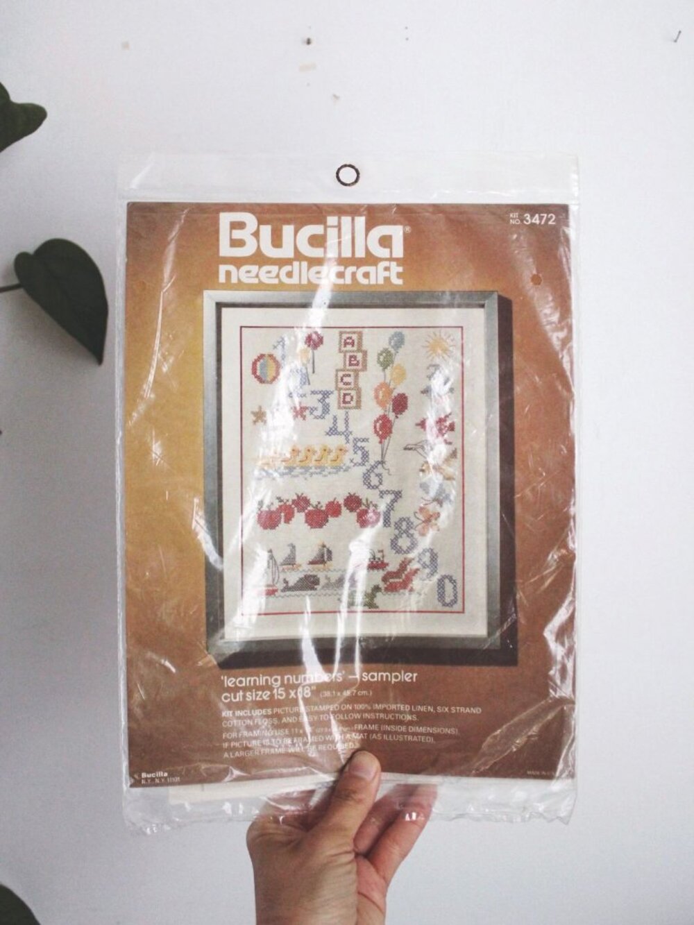 Vintage Bucilla Needlecraft Sampler Cross Stitch Kit Craft Learning Numbers New